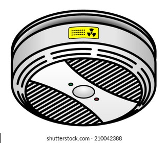 A Smoke Detector With A Test Button And Two LED Indicators.