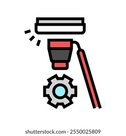 smoke detector testing home maintenance color icon vector. smoke detector testing home maintenance sign. isolated symbol illustration