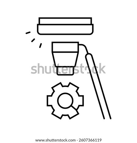 smoke detector testing home maintenance line icon vector. smoke detector testing home maintenance sign. isolated contour symbol black illustration