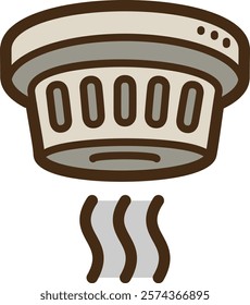 Smoke detector vector doodle illustration and graphic
