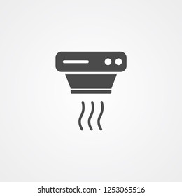 Smoke detector vector icon sign symbol