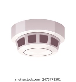 Smoke detector vector isolated on white background.