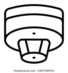 Diseño de iconos de línea de Vector del detector de Smoke