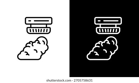 Detector de Smoke Vector de conjunto de iconos blancos