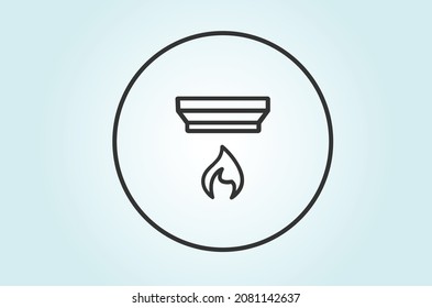 Diseño vectorial de iconos de detectores de humo