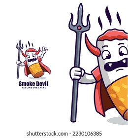 smoke Devil character mascot design template