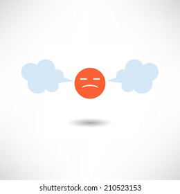 Smoke from the ears icon