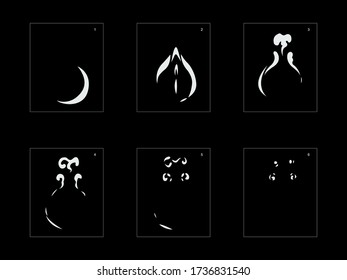 Smoke effect. smoke animation sprite sheet. classic smoke effect animation for game or cartoon or animation. vector style animation effect 1697.