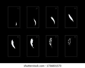 Smoke effect. smoke animation sprite sheet. classic smoke effect animation for game or cartoon or animation. vector style animation effect 1691.