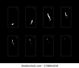 Efecto humo. Hoja de icono de animación de humo. Animación clásica con efecto de humo para juegos, dibujos animados o animaciones. Efecto de animación de estilo vectorial 1769.