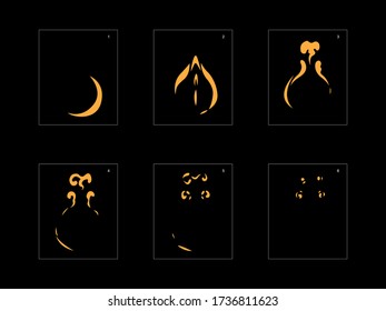 Smoke effect. dust smoke animation sprite sheet. classic dust smoke effect animation for game or cartoon or animation. vector style animation effect 1969.