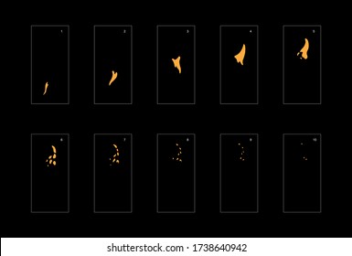Smoke effect. dust smoke animation sprite sheet. classic dust smoke effect animation for game or cartoon or animation. vector style animation effect 1759.