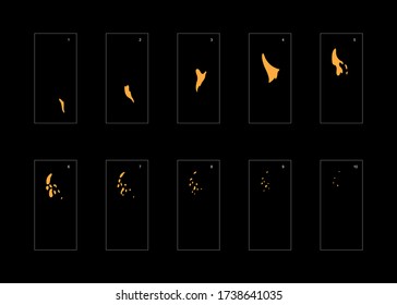 Smoke effect. dust smoke animation sprite sheet. classic dust smoke effect animation for game or cartoon or animation. vector style animation effect 1753.