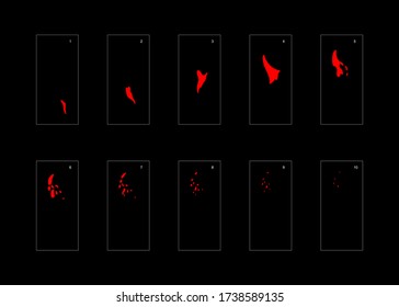 Smoke effect. fire smoke animation sprite sheet. classic fire smoke effect animation for game or cartoon or animation. vector style fire animation effect 1754.