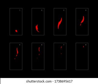 Smoke effect. fire smoke animation sprite sheet. classic fire smoke effect animation for game or cartoon or animation. vector style fire animation effect 1766.