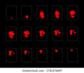 Smoke effect. fire smoke animation sprite sheet. classic fire smoke effect animation for game or cartoon or animation. vector style fire animation effect 1826.