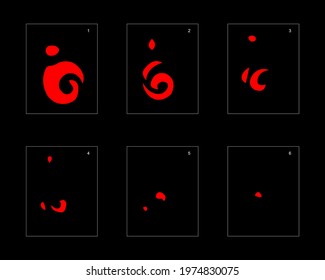 Smoke effect. fire smoke animation sprite sheet. classic fire smoke effect animation for game or cartoon or animation. vector style fire animation effect 1940.