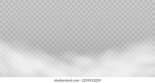 Smoke effect isolated on transparent background layer. Stock royalty free vector illustration