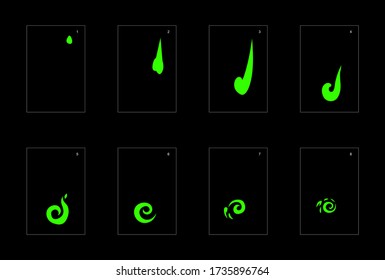Smoke effect. liquid smoke animation sprite sheet. classic liquid smoke effect animation for game or cartoon or animation. vector style liquid animation effect 1689.