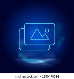 Smoke effect neon style vector icons, photo, picture neon icon.