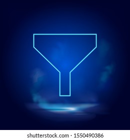 Smoke effect neon style vector icons, filter neon icon.