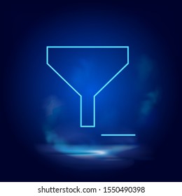 Smoke effect neon style vector icons, clear, filter neon icon.