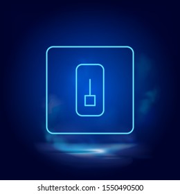 Smoke effect neon style vector icons, switch, switcher neon icon.
