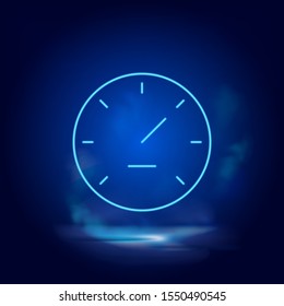 Smoke effect neon style vector icons, gauge, performance, speed neon icon.