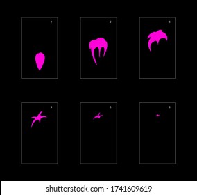 Smoke effect. poison smoke animation sprite sheet. classic poison smoke effect animation for game or cartoon or animation. vector style poison animation effect 1840.