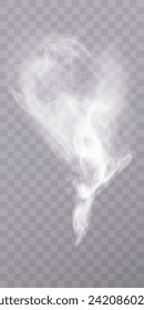 Smoke effect. Realistic vector fog effect and transparent magic fog. White steam, border of creeping smoke. Mockup of cloudy and growing smog. Vector 10 ep.	