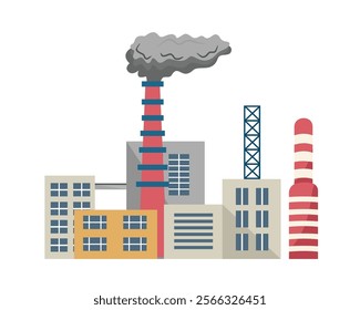 Smoke emissions. Factory air pollution. Industrial toxic fumes. Climate change. Global warming.