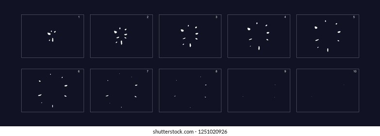 Smoke explosion animation. Animation of  Smoke blast. Smoke Sprite sheet for game or cartoon or animation. 2d classic animation smoke effect