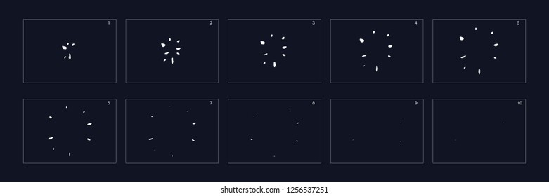 Smoke  explosion effect. Smoke explosion animation. Sprite sheet for game or cartoon or animation