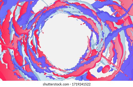 Smoke explosion vector background - Abstract shapes of liquid or smoke making a tunnel of colours. Suitable for advertising of sale, graphic design, youth culture or festive themes.