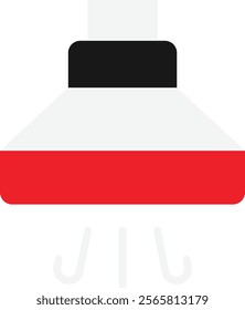 Smoke Extraction Hood Icon Vector Flat Illustration