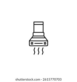 Smoke extraction vector line icon icons design