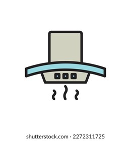 Ilustración del vector de iconos del extractor de humo