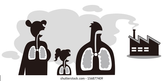 Smoke from factories