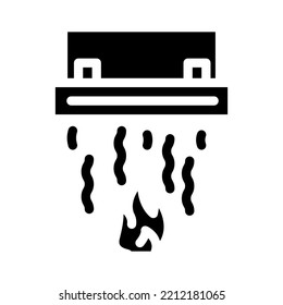 Glyph-Vektorgrafik für die Rauchfilterung. Rauchfilter-Schild. einzelne Symbolillustration