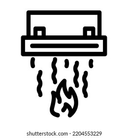 smoke filtration line icon vector. smoke filtration sign. isolated contour symbol black illustration