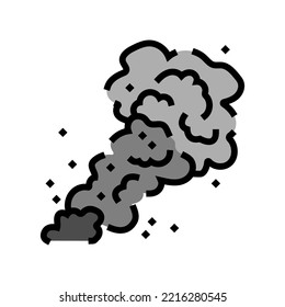 smoke fire color icon vector. smoke fire sign. isolated symbol illustration