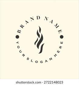 Plantilla de Vector de diseño de logotipo de concepto de incendio de humo