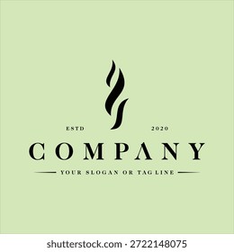 Plantilla de Vector de diseño de logotipo de concepto de incendio de humo