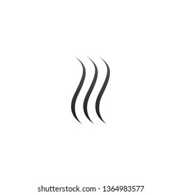 Smoke, fire, Evaporating water silhouette. Vector illustration isolated on white background.