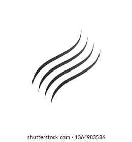 Smoke, fire, Evaporating water silhouette. Vector illustration isolated on white background.