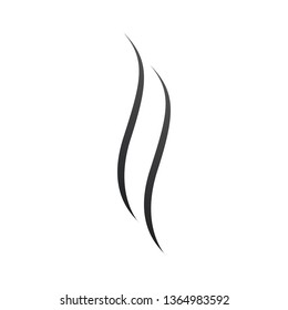 Smoke, fire, Evaporating water silhouette. Vector illustration isolated on white background.