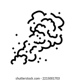 Symbol für die Rauchfeuerlöschlinie, Vektorgrafik. Rauchfeuerzeichen. isoliertes Kontursymbol