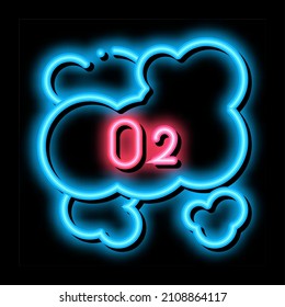 smoke from fire neon light sign vector. Glowing bright icon smoke from fire sign. transparent symbol illustration