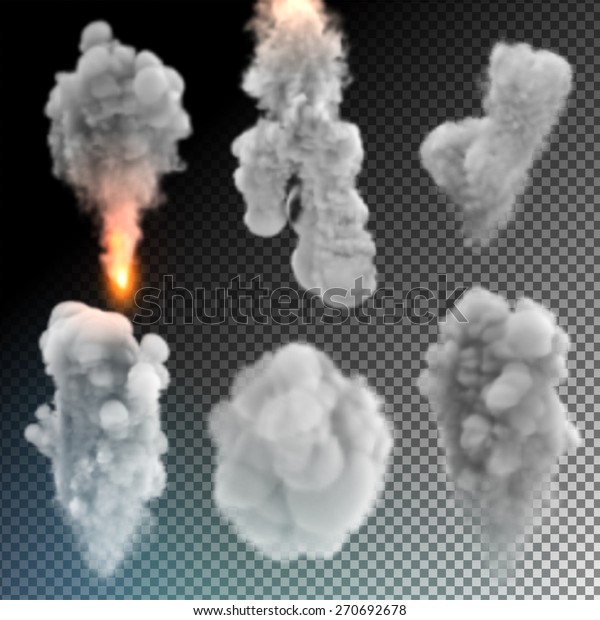 Fumée et feu. Collection d'effets spéciaux. image vectorielle de