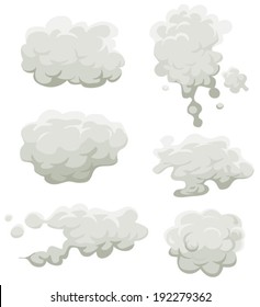 Smoke  Fog And Clouds Set/ Illustration set cartoon clouds  smoke patterns   fog icons